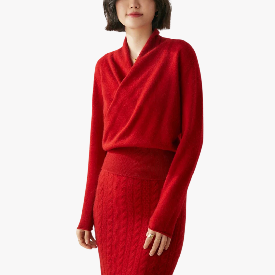 CASHMERE WRAP SWEATER