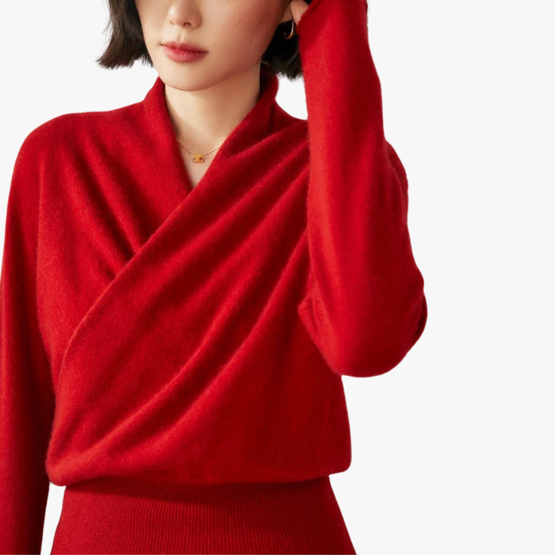 CASHMERE WRAP SWEATER