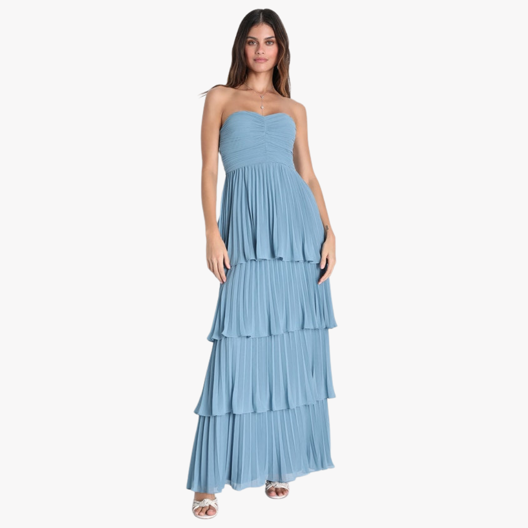 MATILDA TIERED RUFFLE MAXI DRESS