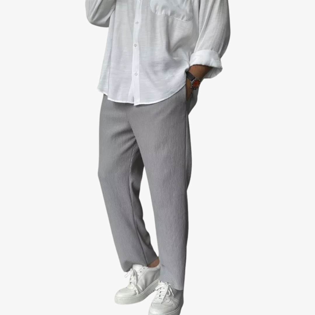 FRESCO RIBBED TROUSERS