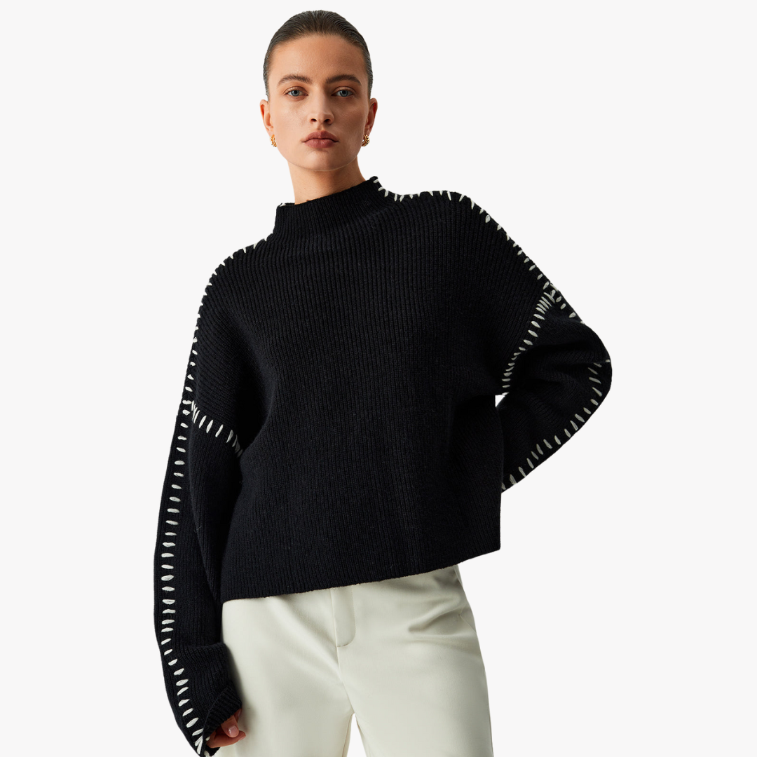 MARSTON CONTRAST STITCH SWEATER