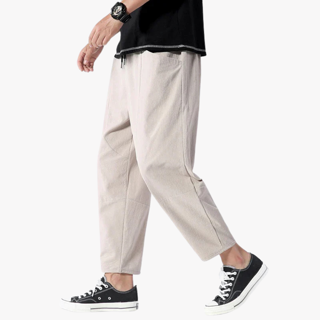 ALTAIR SOLID LINEN TROUSERS