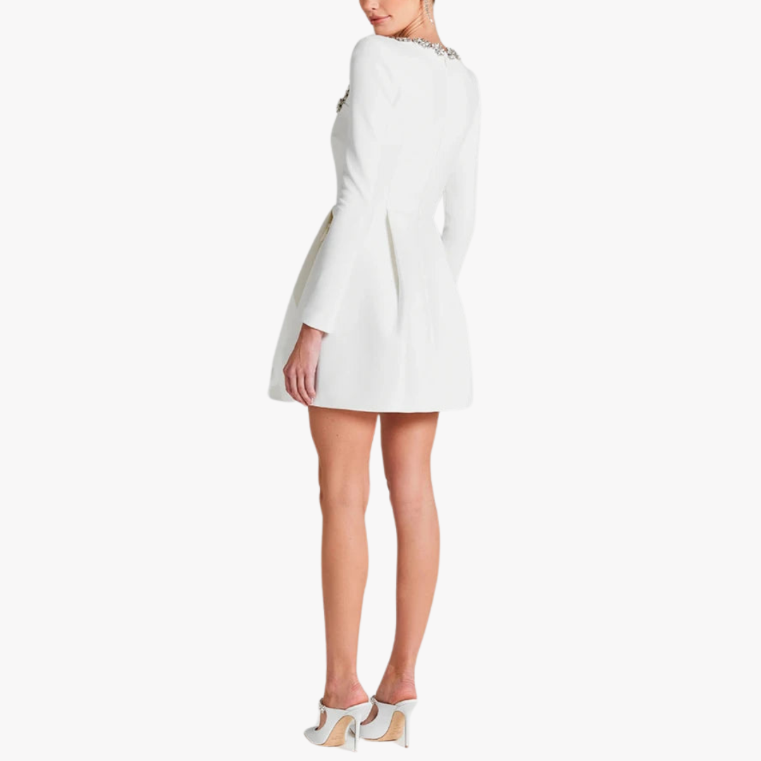 MONET FLORAL EMBELLISHED MINI DRESS