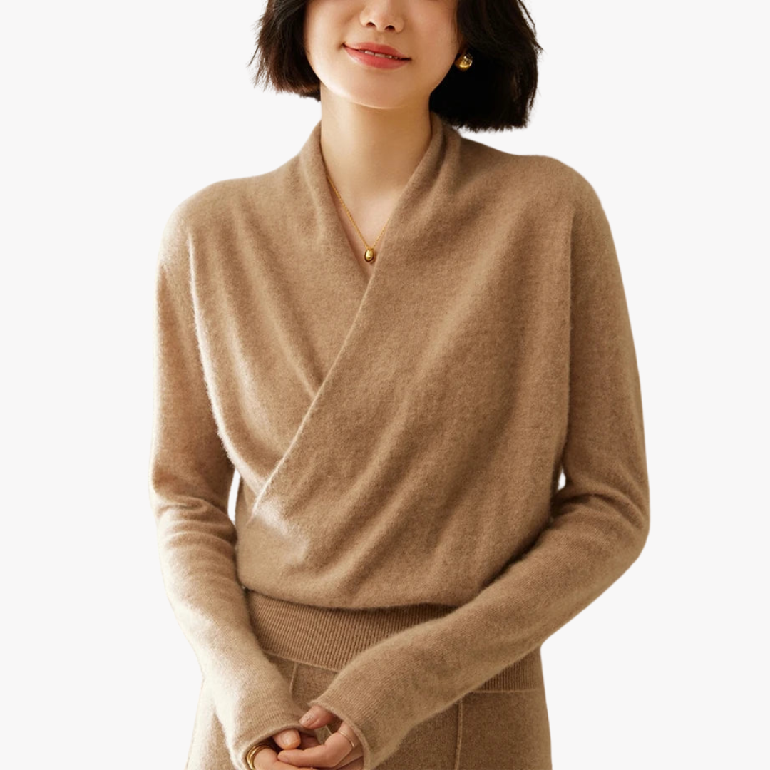 CASHMERE WRAP SWEATER
