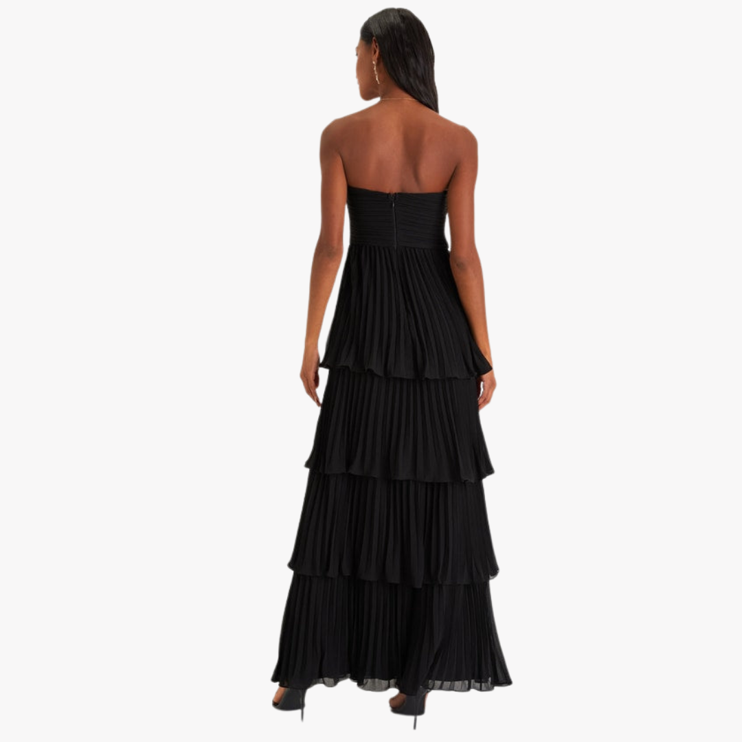 MATILDA TIERED RUFFLE MAXI DRESS