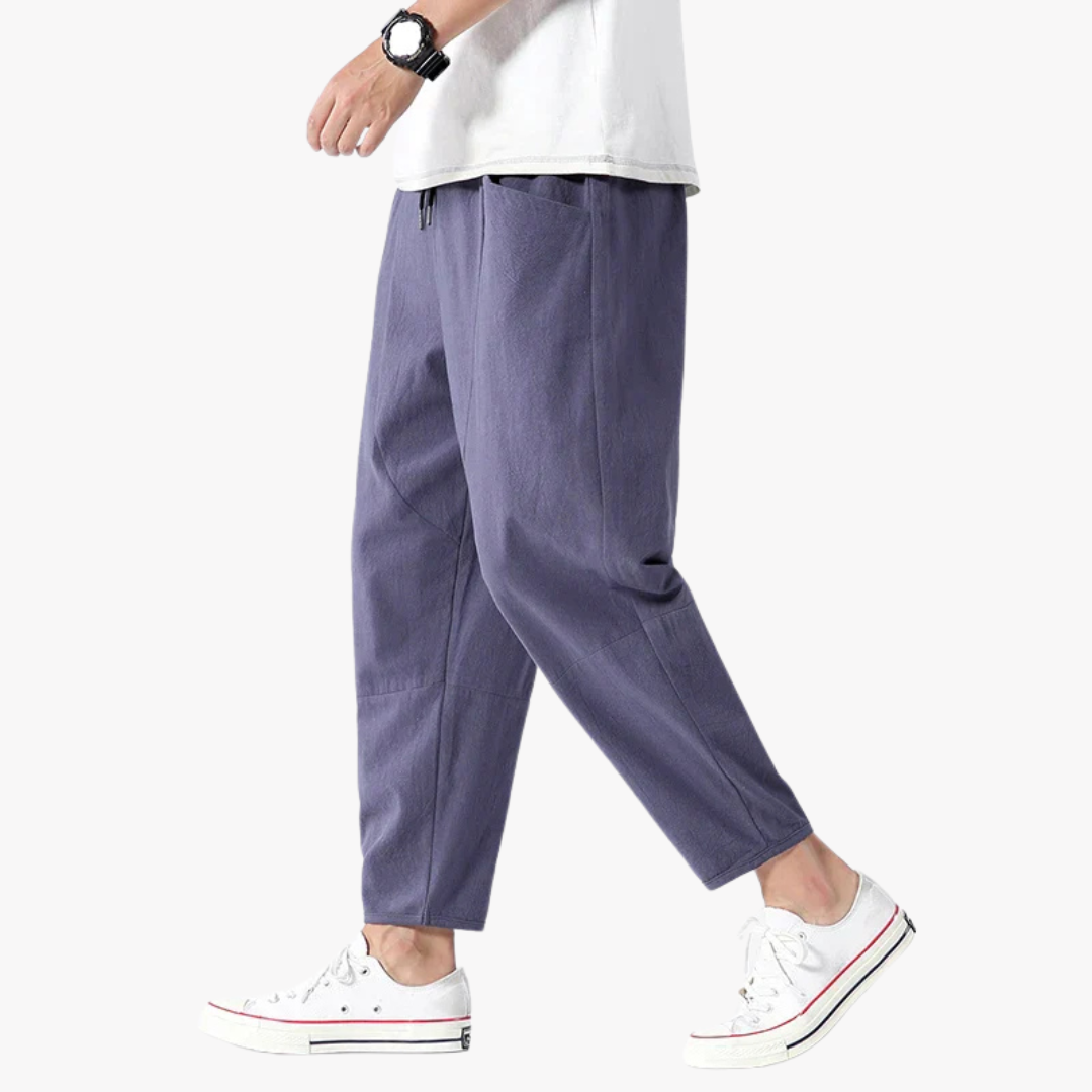 ALTAIR SOLID LINEN TROUSERS