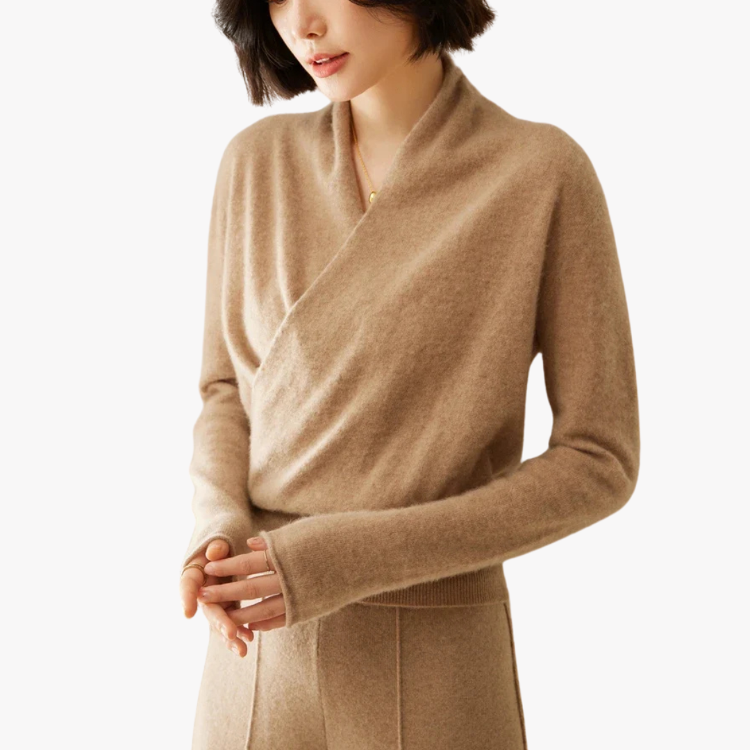CASHMERE WRAP SWEATER