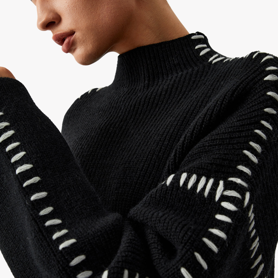 MARSTON CONTRAST STITCH SWEATER