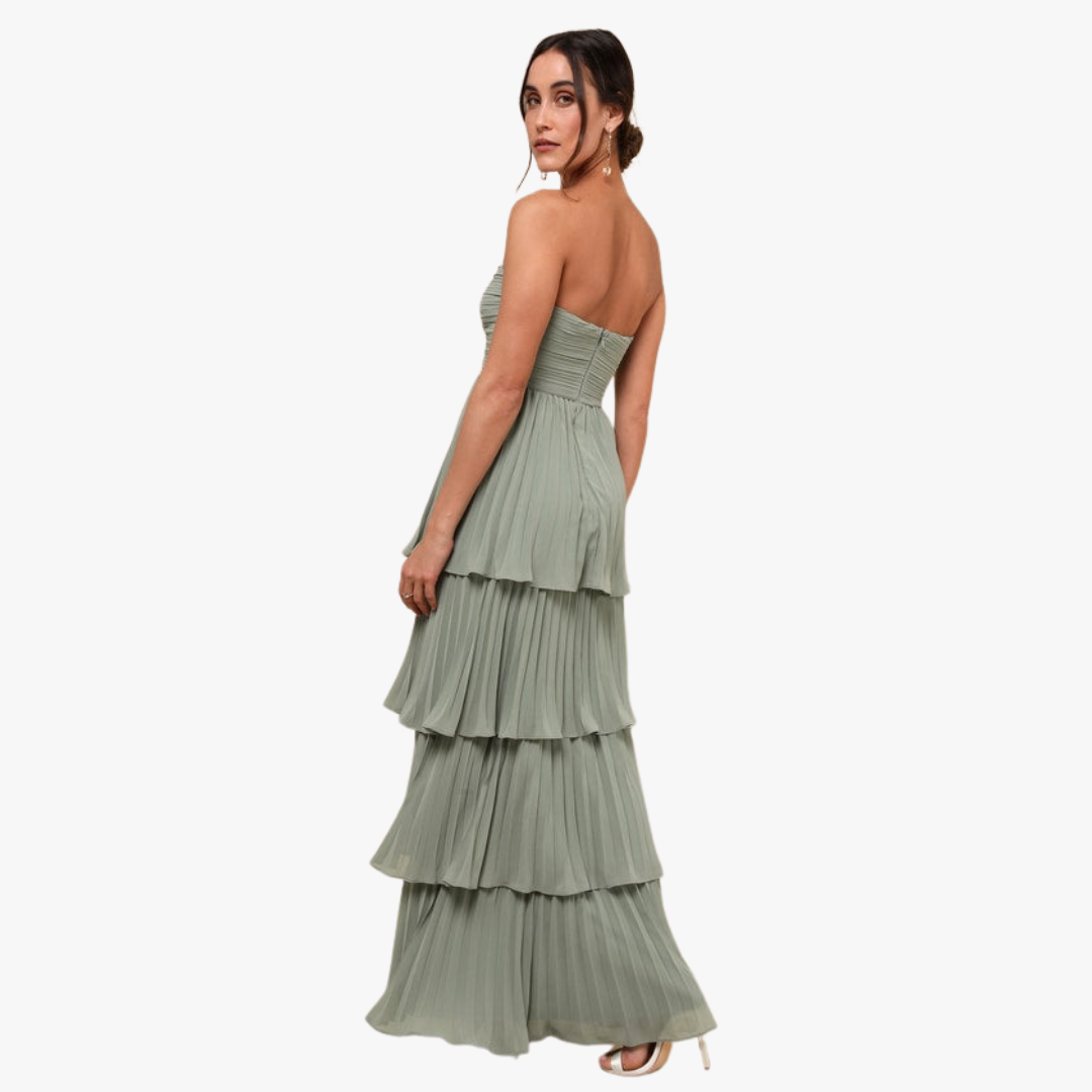 MATILDA TIERED RUFFLE MAXI DRESS