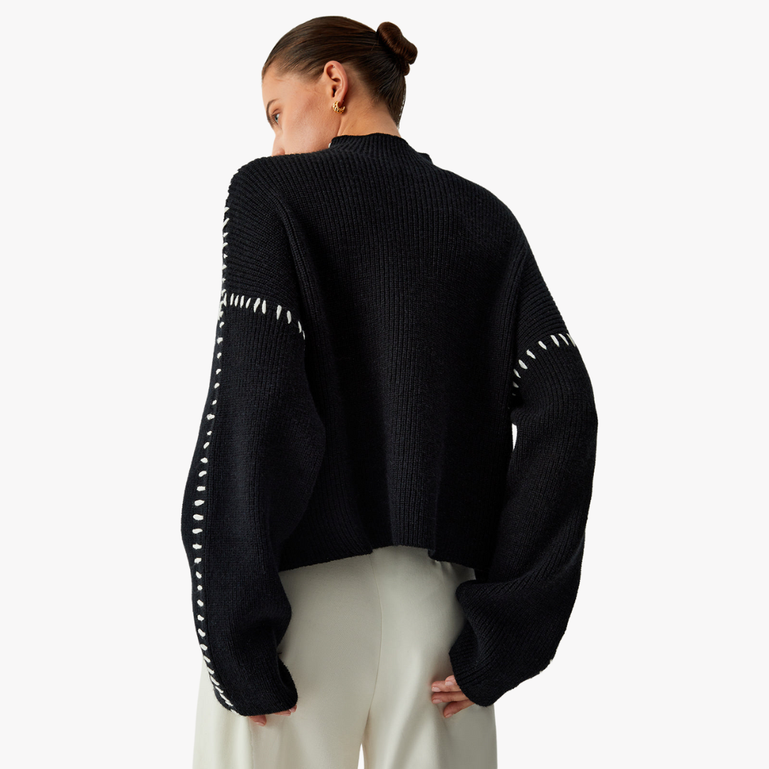 MARSTON CONTRAST STITCH SWEATER