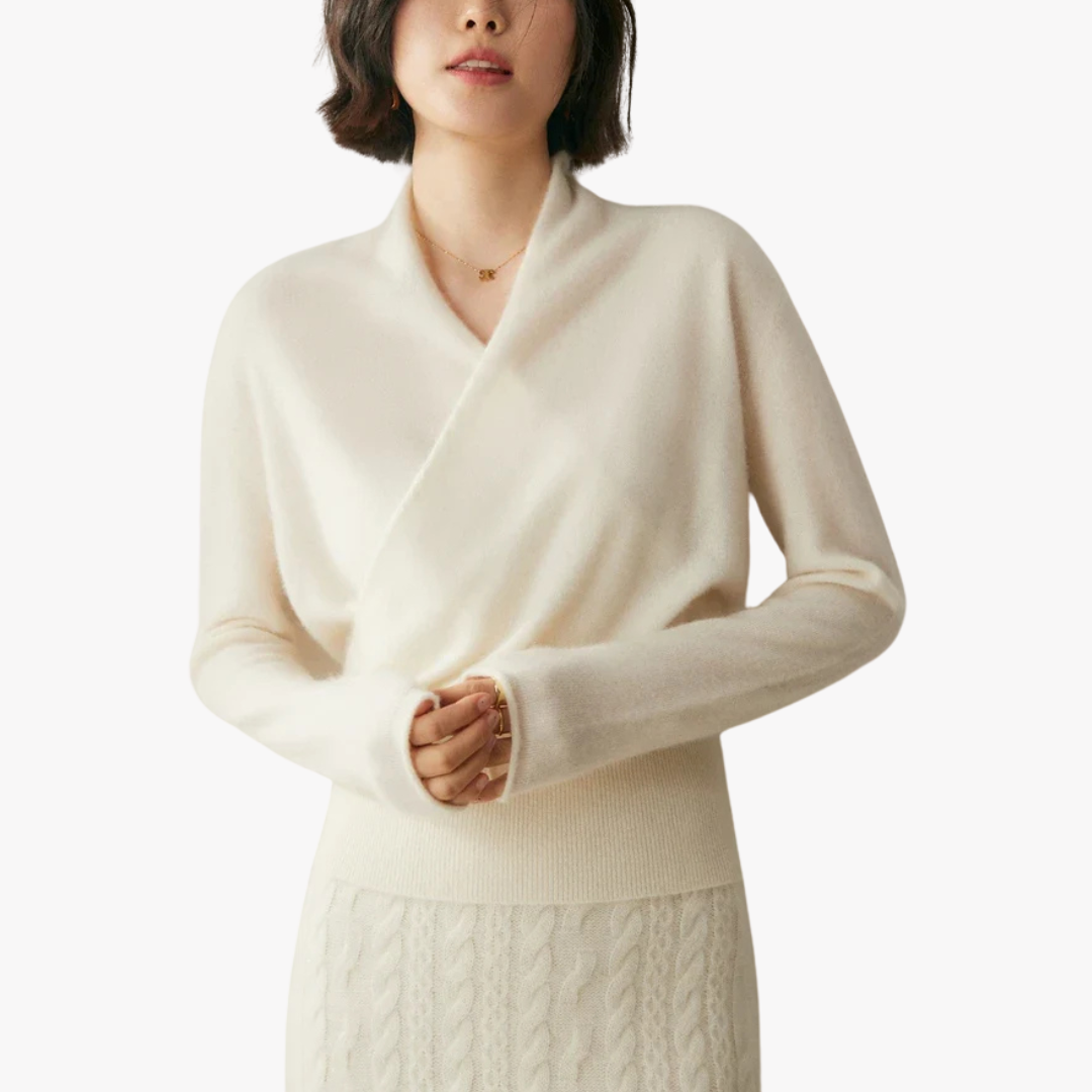CASHMERE WRAP SWEATER