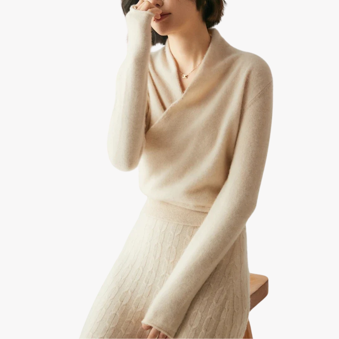 CASHMERE WRAP SWEATER