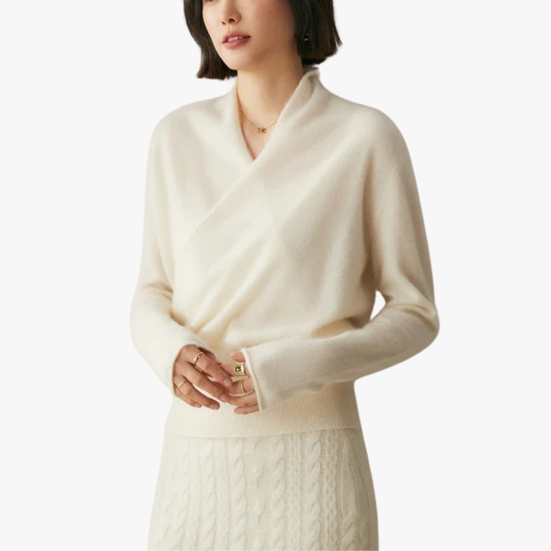 CASHMERE WRAP SWEATER