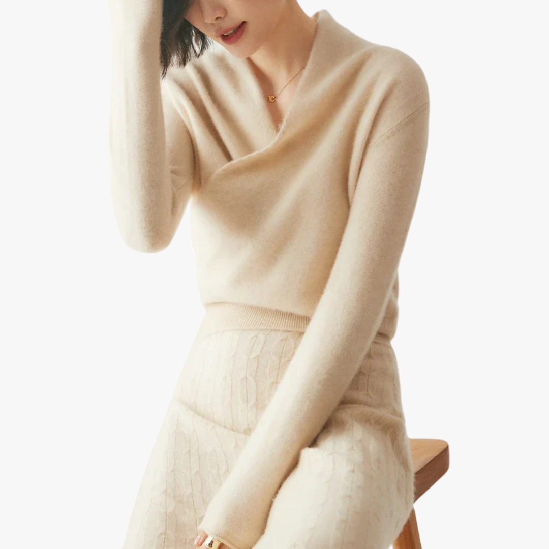 CASHMERE WRAP SWEATER