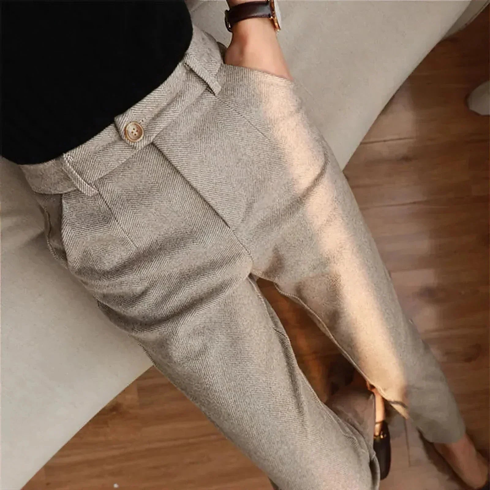 MALCOLM TEXTURED TROUSERS