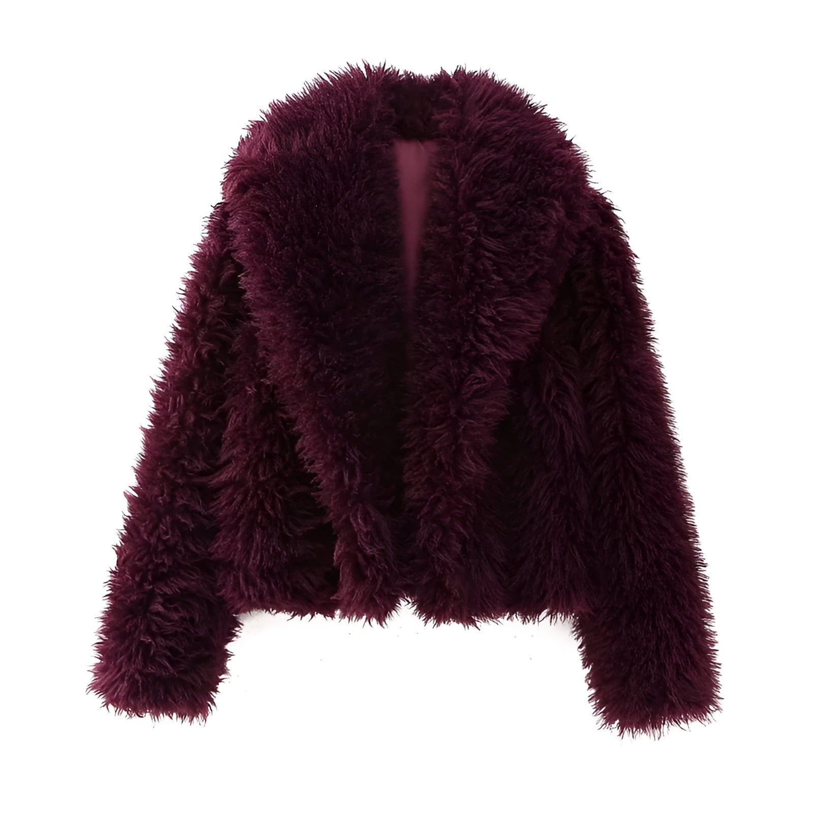 MYA DEEP PLUM FUR JACKET